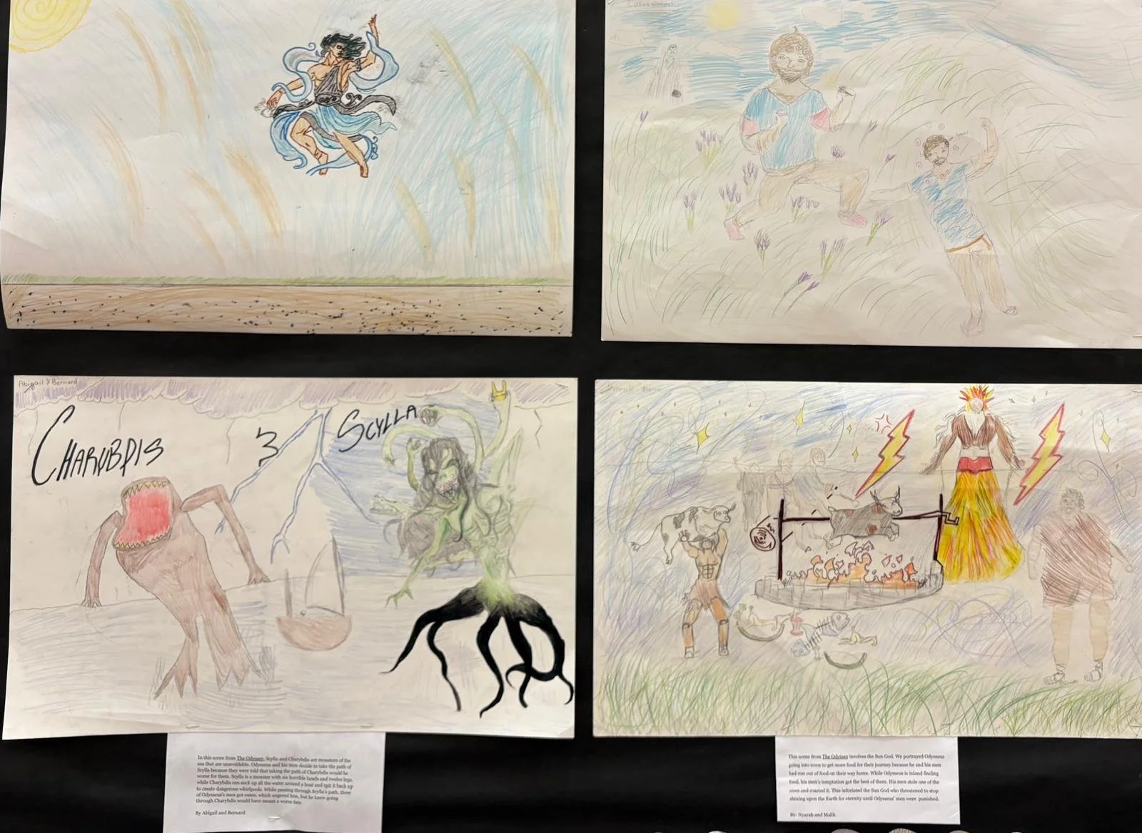 Students bring The Odyssey to life through their own drawings and interpretations of the epic tale.