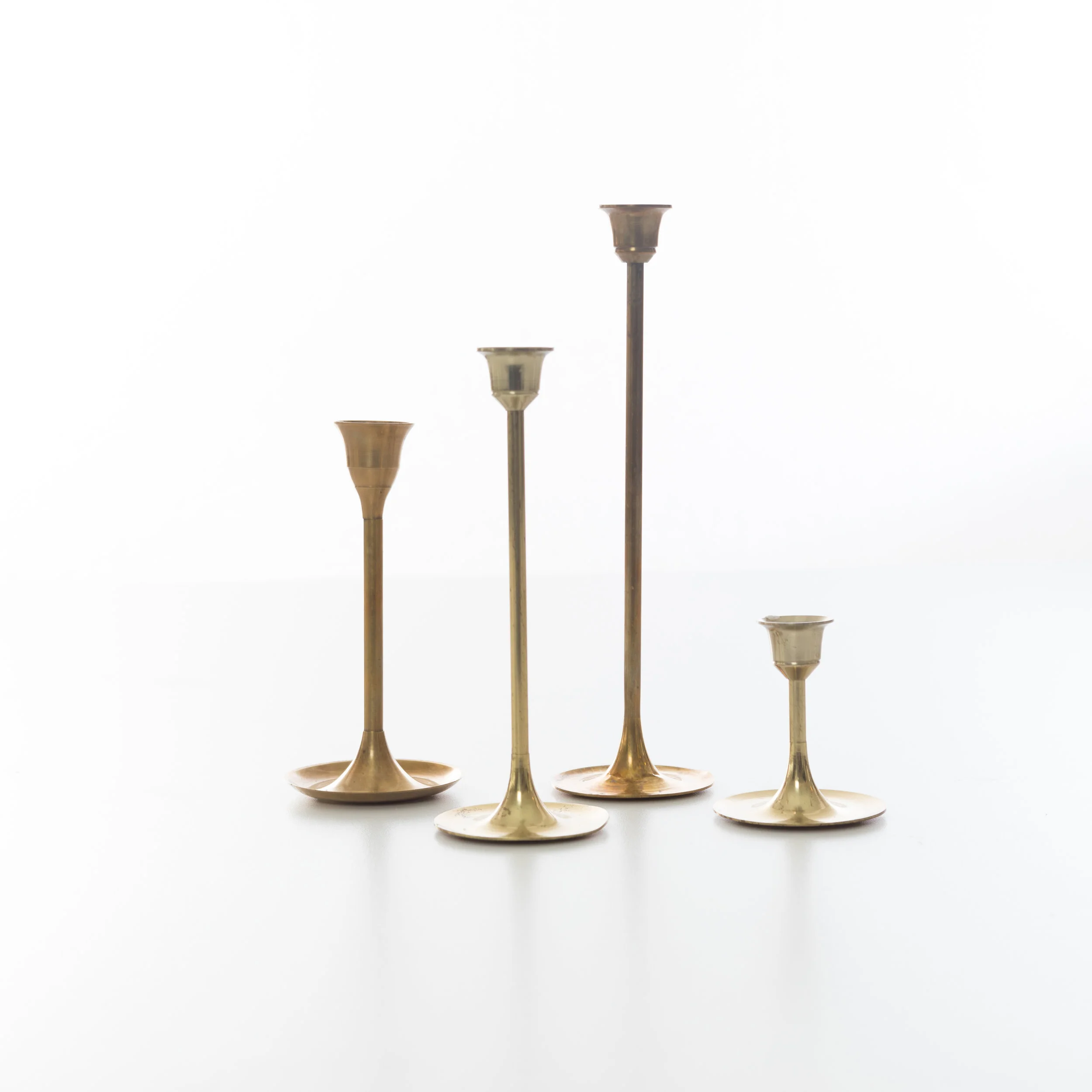 MIDCENTURY Brass CANDLESTICK COLLECTION