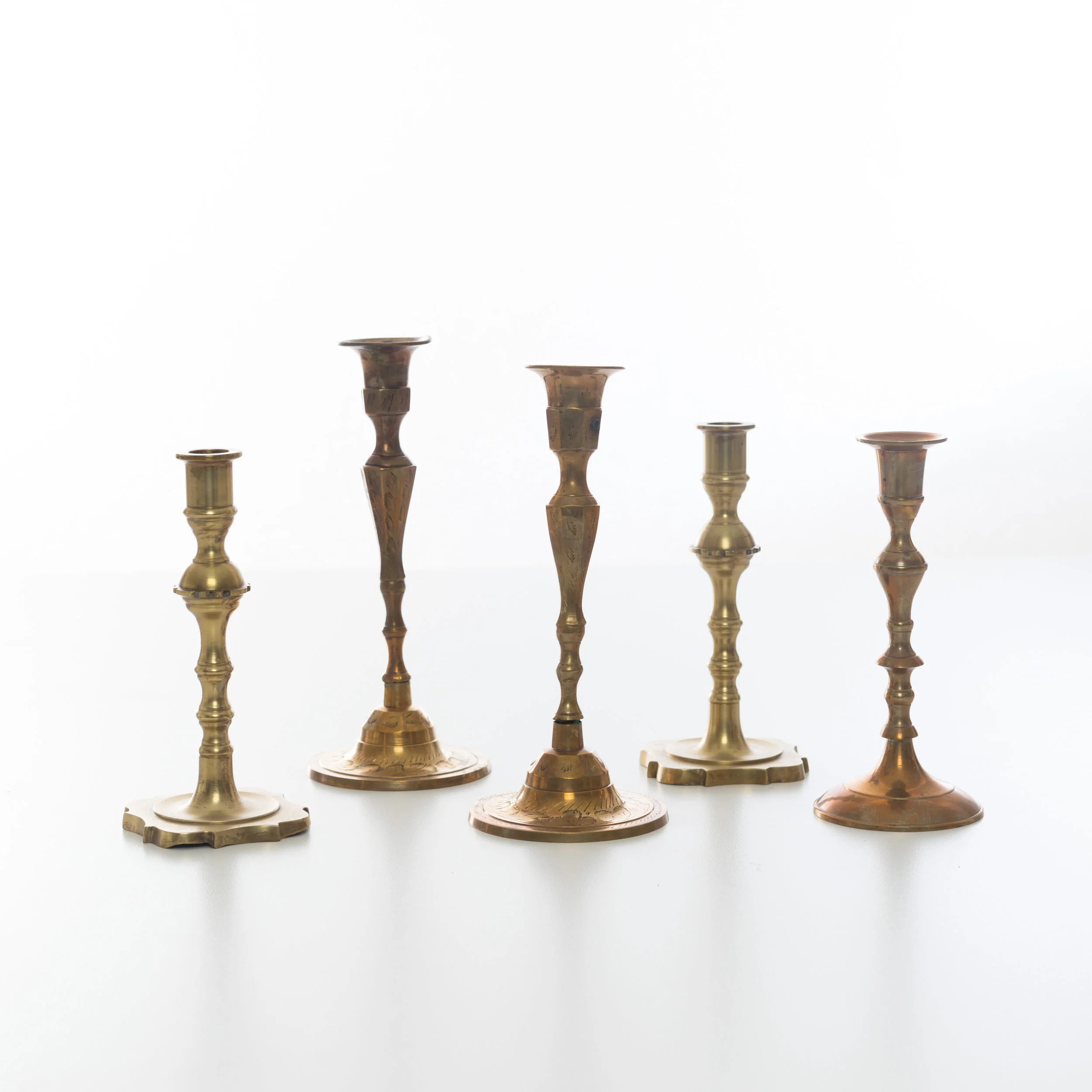 Vintage Brass CANDLESTICK COLLECTION