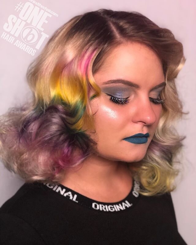 Over The Rainbow 🌈 
Reposted for @behindthechair_com #oneshothairawards Color using @manicpanicpro 
#btconeshot2020_creativecolor #btconeshot2020_unconventionalcolor #btconeshot2020_specialeventstyling