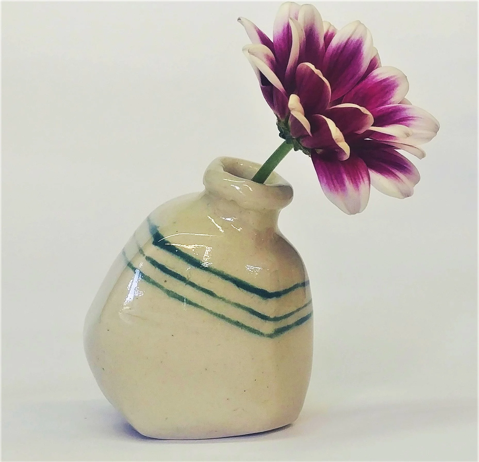 Hand built vase created in a mini workshop.