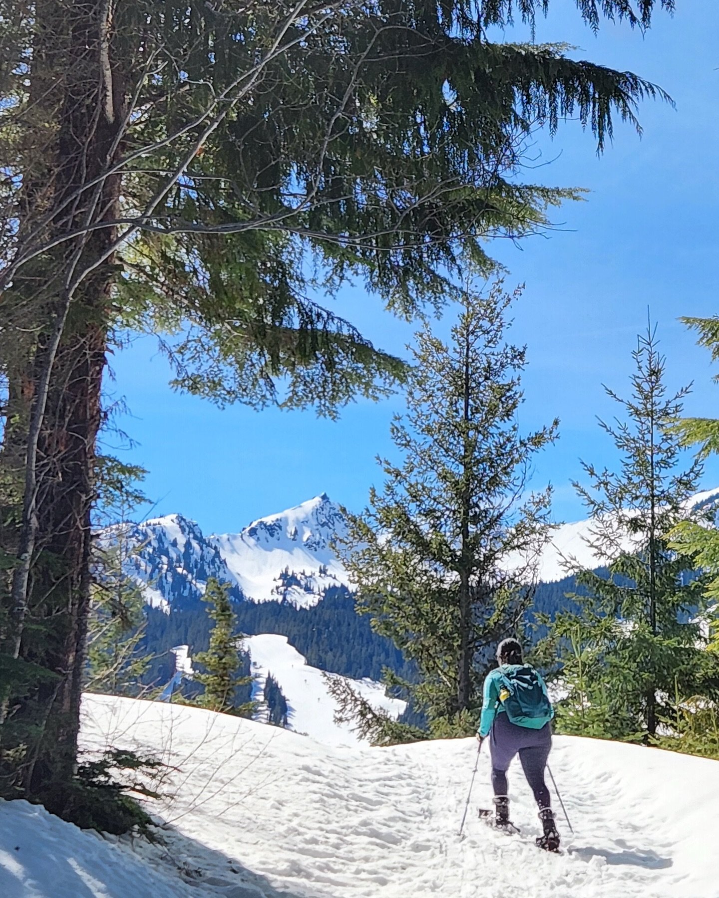 @kareena_life reminds us to live our best life 😍. Our snowshoe season is coming to a close but these last few trips to the mountain have been heavenly. Sun filtering on the trails, mountains coated in vibrant white blankets of snow. 
.
We lay winter