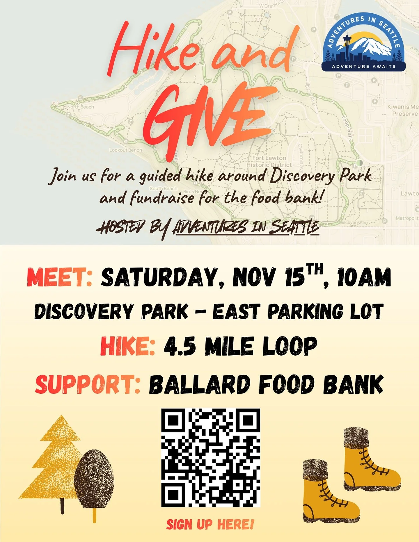 Hey there Seattle! Let&rsquo;s go hike for a good cause! 

Our amazing, professional guide @jmarks47 will be guiding a special community hike at Discovery Park this weekend for free!! 

We just ask that you consider making a small donation to benefit