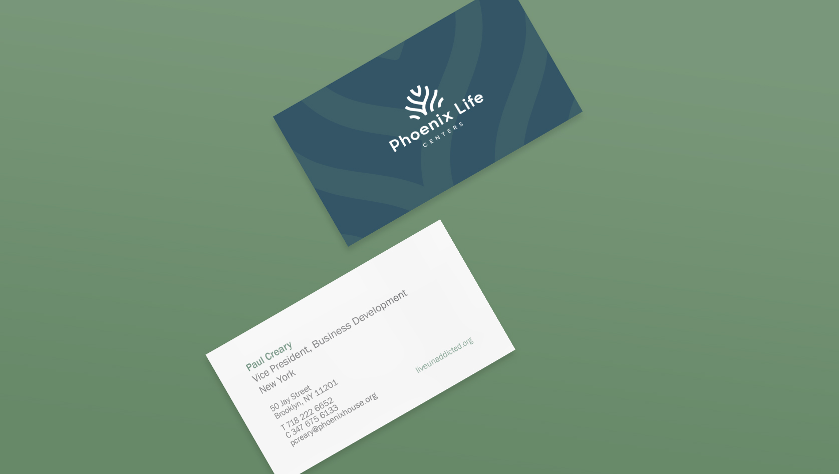 Business cards emphasized both professionalism and openness.