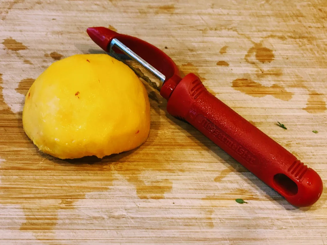 For easy peeling use a searated tomato peeler.