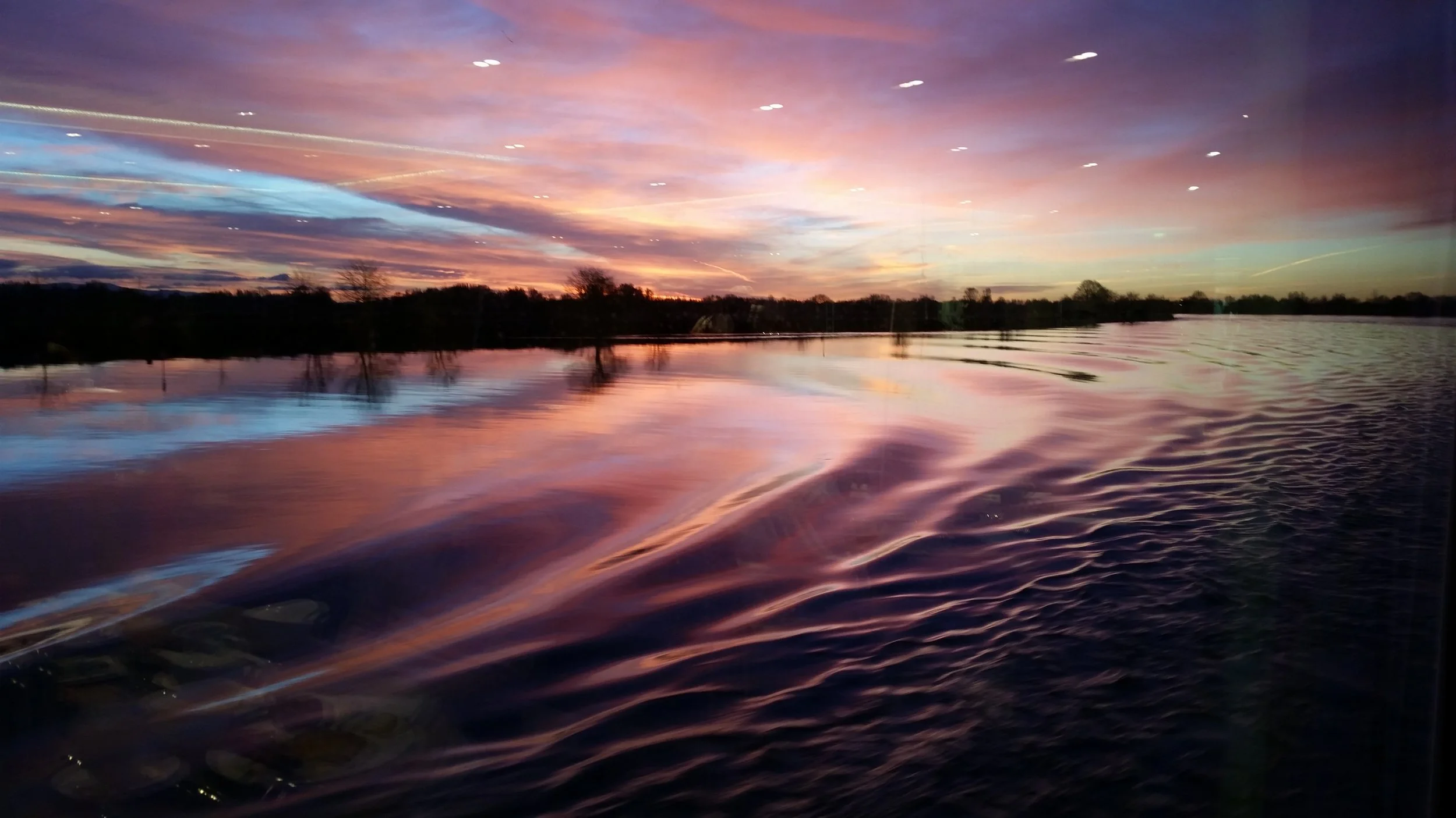 Sunrise on the Danube River.