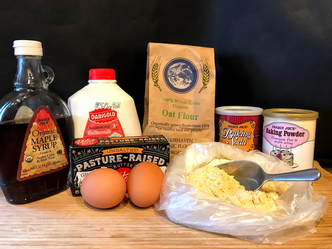 See notes on how to easily make your own oat flour.