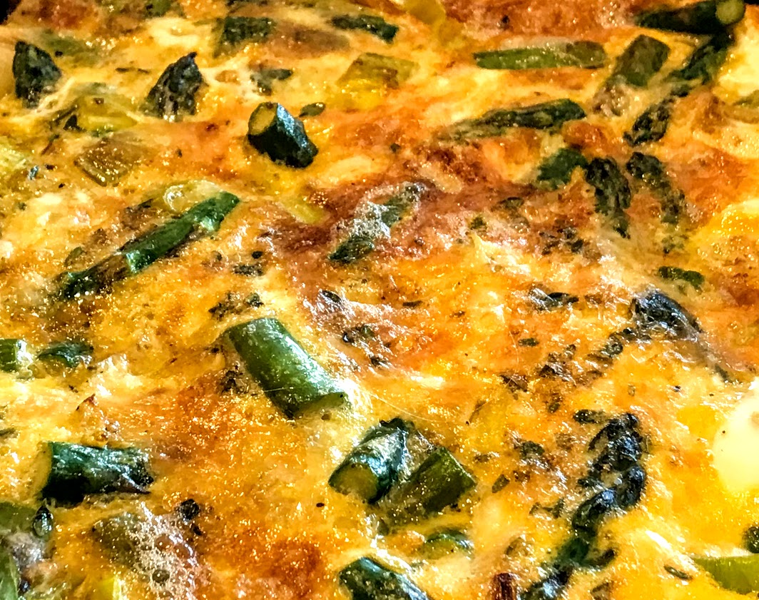 Asparagus, Leek, Gruyère Frittata — Chef Sharing the Table