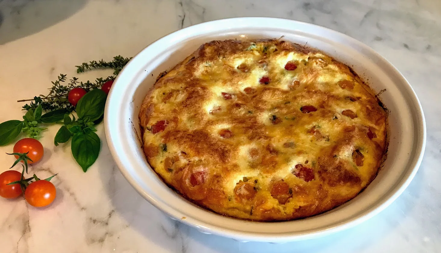 Savory Cherry Tomato Clafoutis