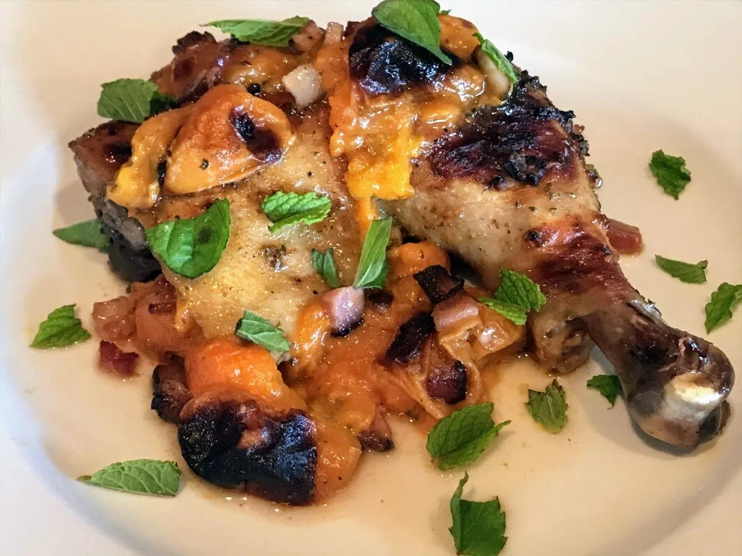 Sheet-Pan Roasted Chicken Thighs with Jamy Apricots
