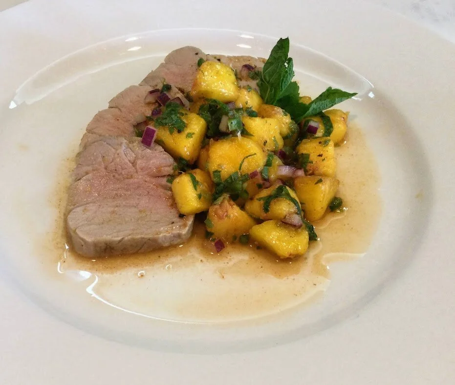 Roast Pork Tenderloin with Spicy Peach Salsa