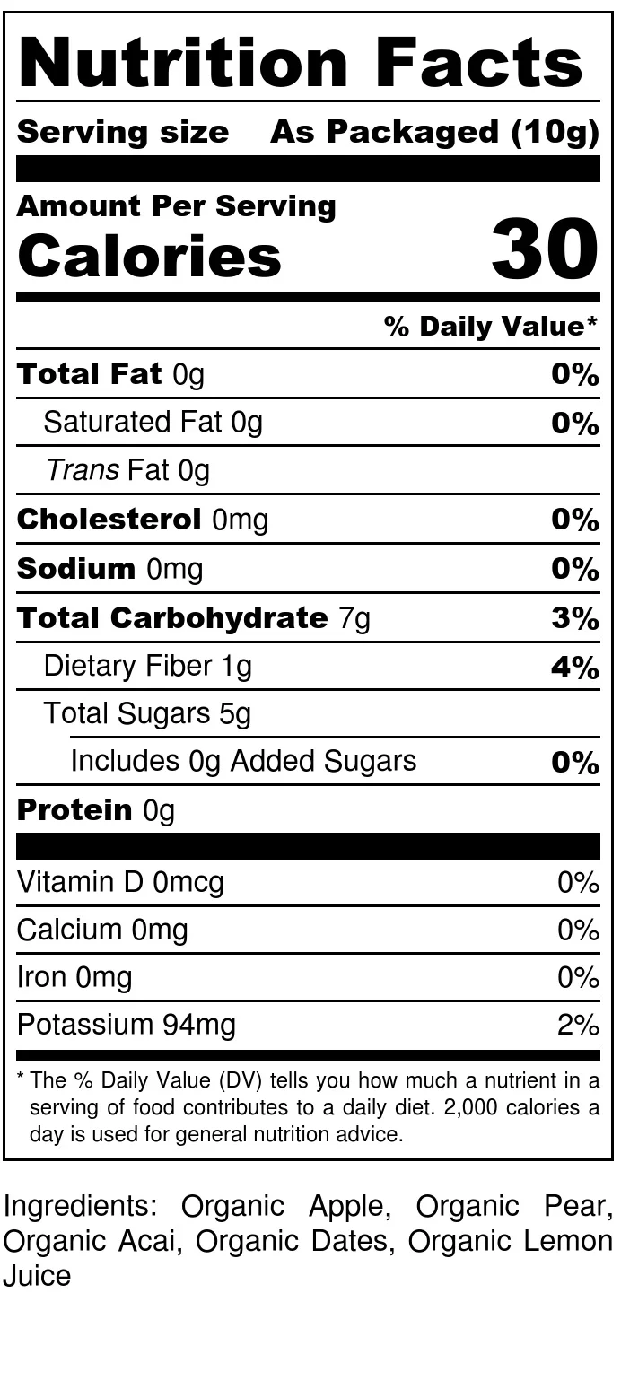Apple + Acai Drizzle - Nutrition Label.jpg