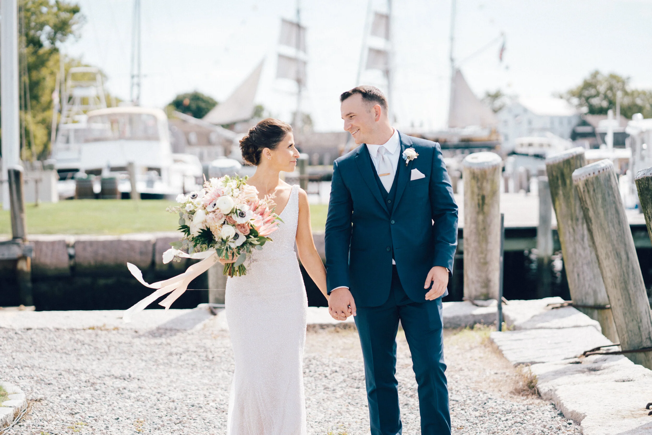 Danielle + Michael's Gorgeous Mystic Wedding with Nods to The Office