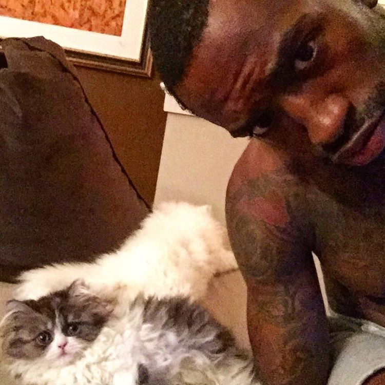 Mr. Quackers and Miss Meow with owner Russ Smith / Image Credit: ESPN