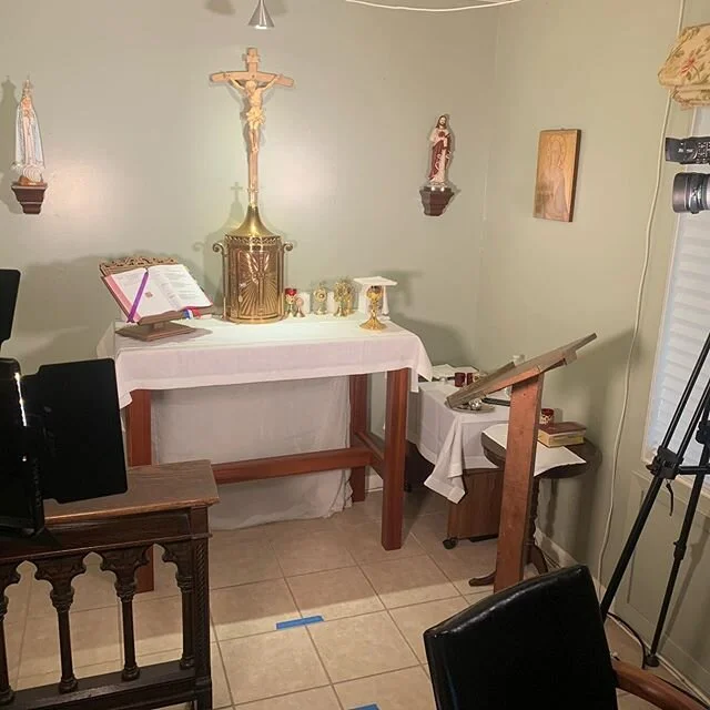Believe me, I am ready to back in church with all of you. Until then, back to the rectory chapel (or is it Cabrini Studios?) for Monday!