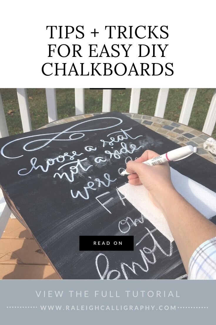 How to Make a DIY Chalkboard on Any Surface — Raleigh Calligraphy & Design