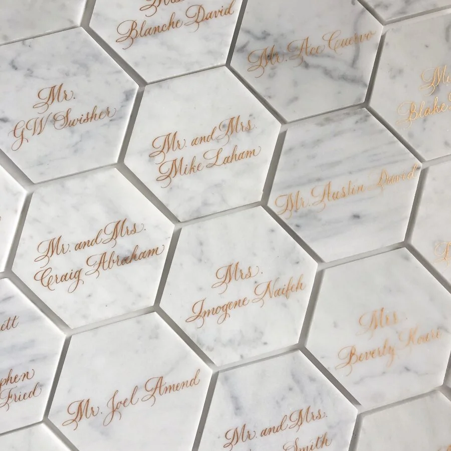 Marble Escort Card Tile Calligraphy_2.JPG