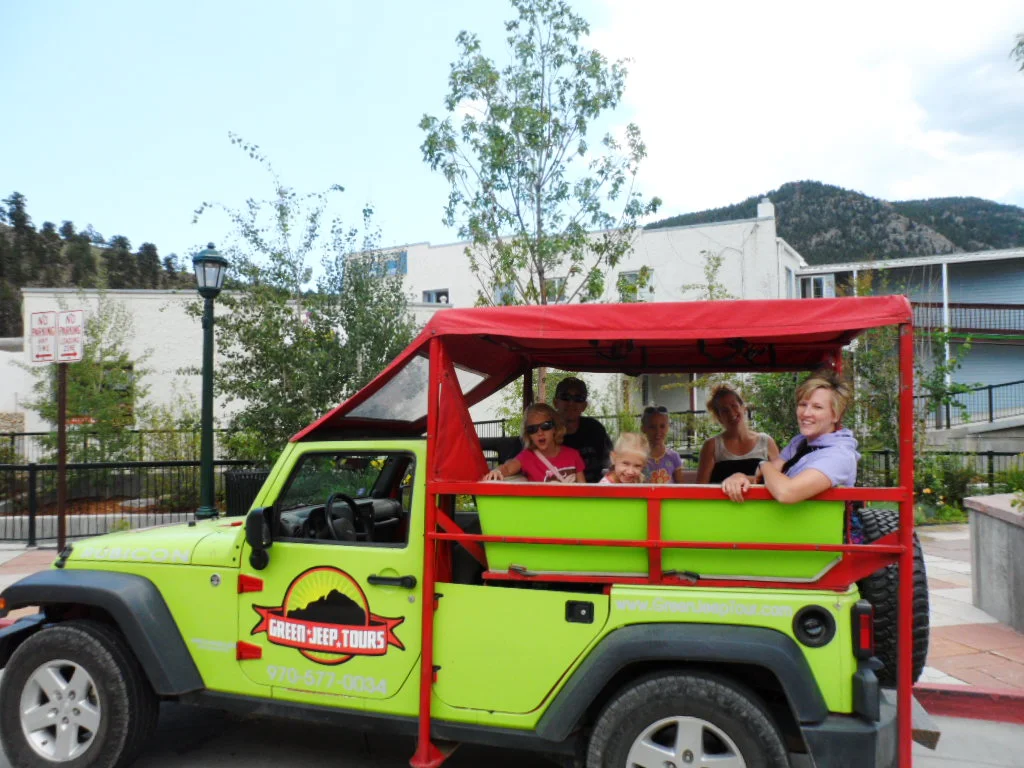 Family Trips in our Open Air, Green Jeeps