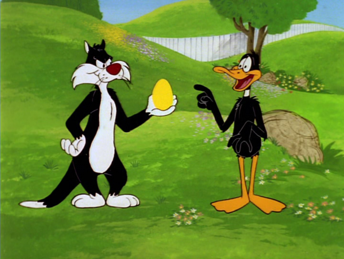 Daffy Duck and Sylvester the Cat are the same voice - Daffy's was sped up.  — Stephen Roessner