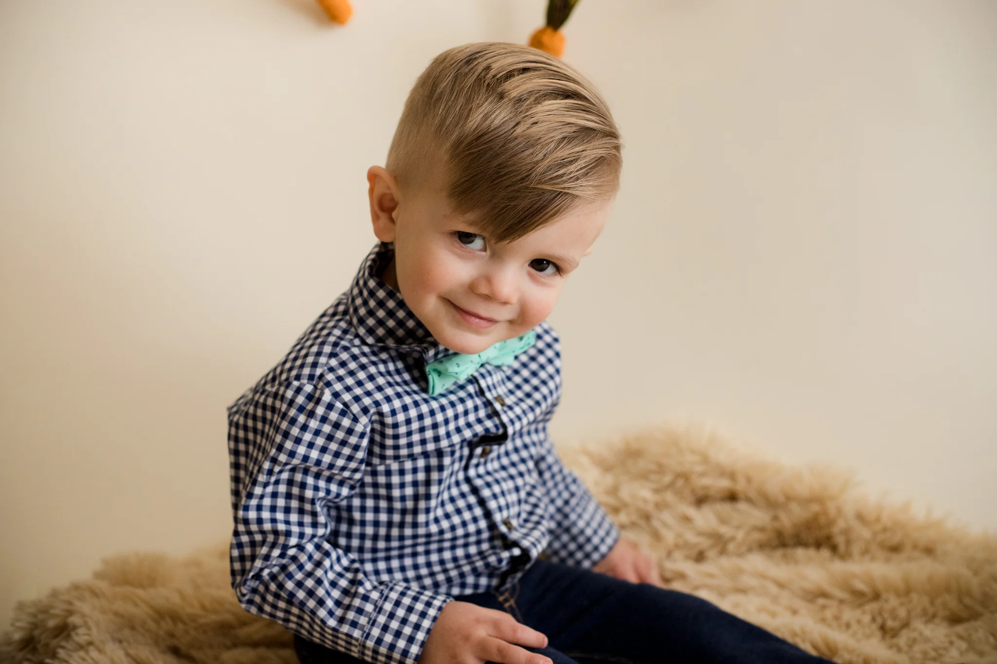 Boy posing for picture in Cedar Rapids, Iowa. 