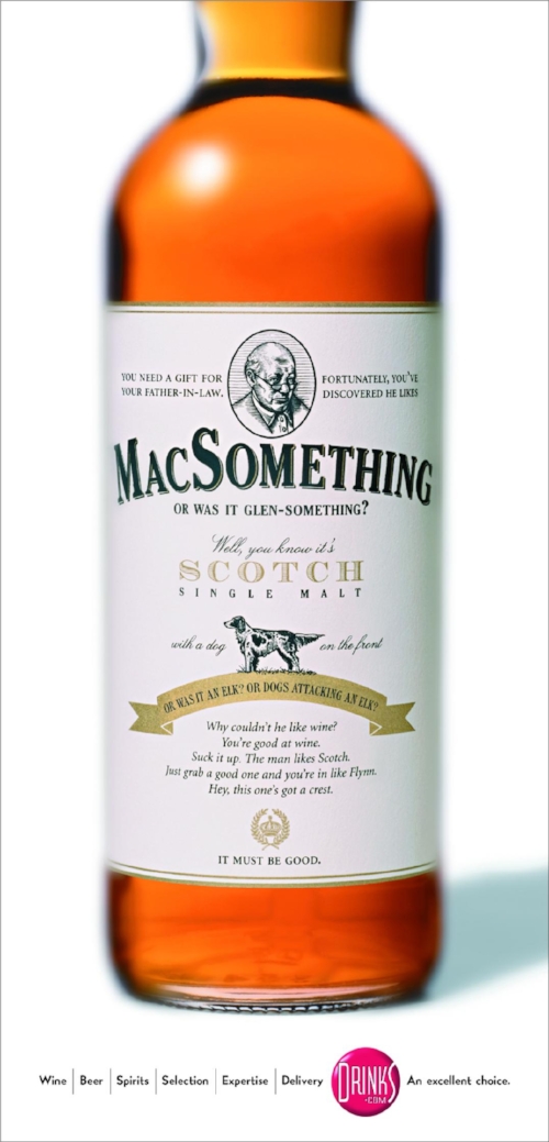 Bona Fide Creative beverage advertising scotch label MacSomething
