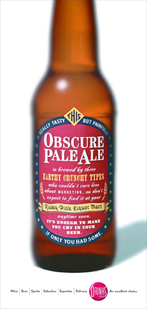 Bona Fide Creative beverage advertising beer label Obscure Pale Ale