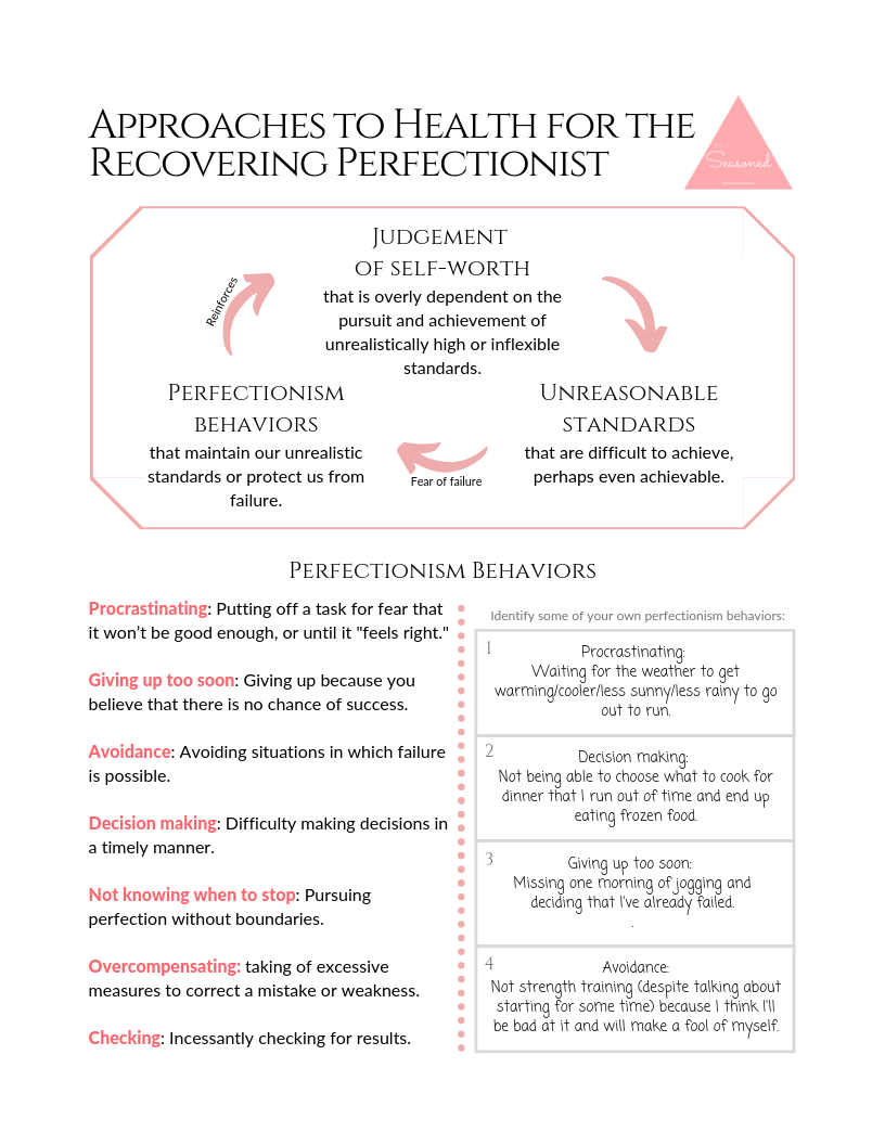 Approaches To Health For The Recovering Perfectionist My Seasoned Soul