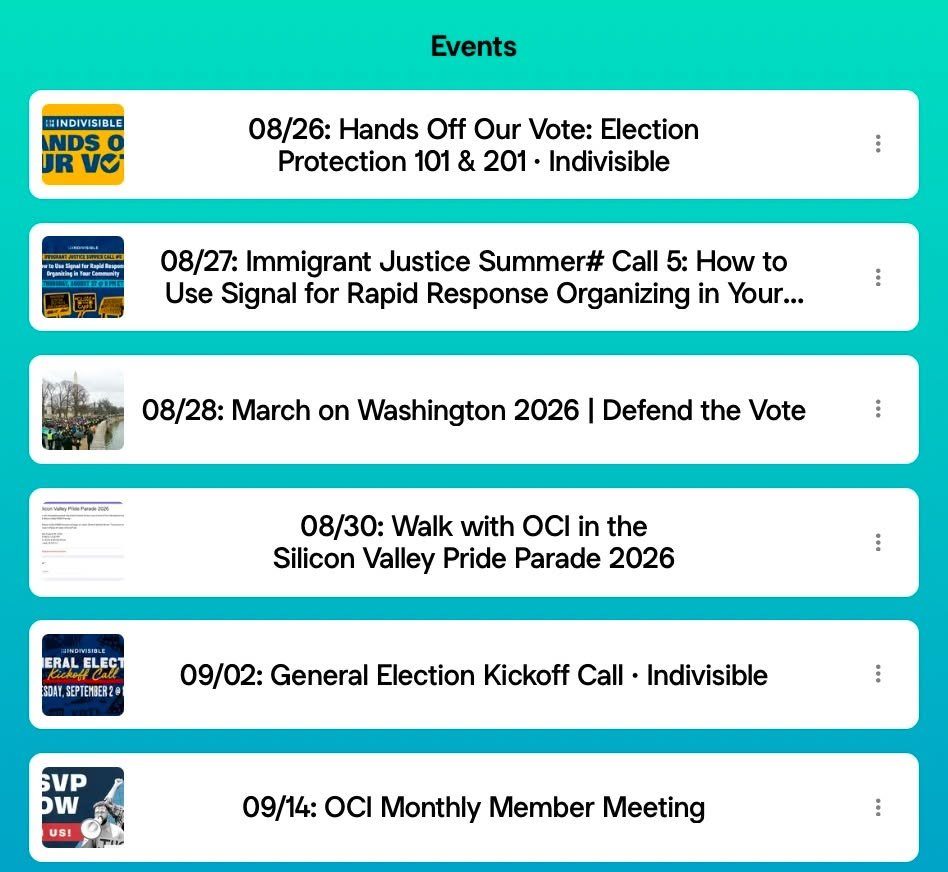 there are several important calls &amp; events coming up in the next two weeks! please check them our on the OCI linktree! (link in bio)
