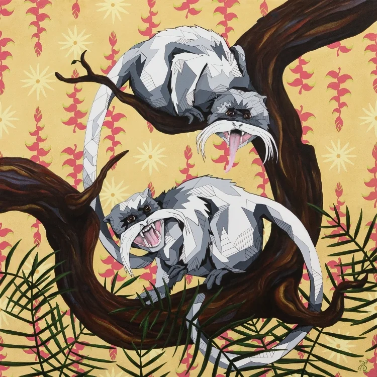 Ephemera and Hope, 30x30" acrylic on panel