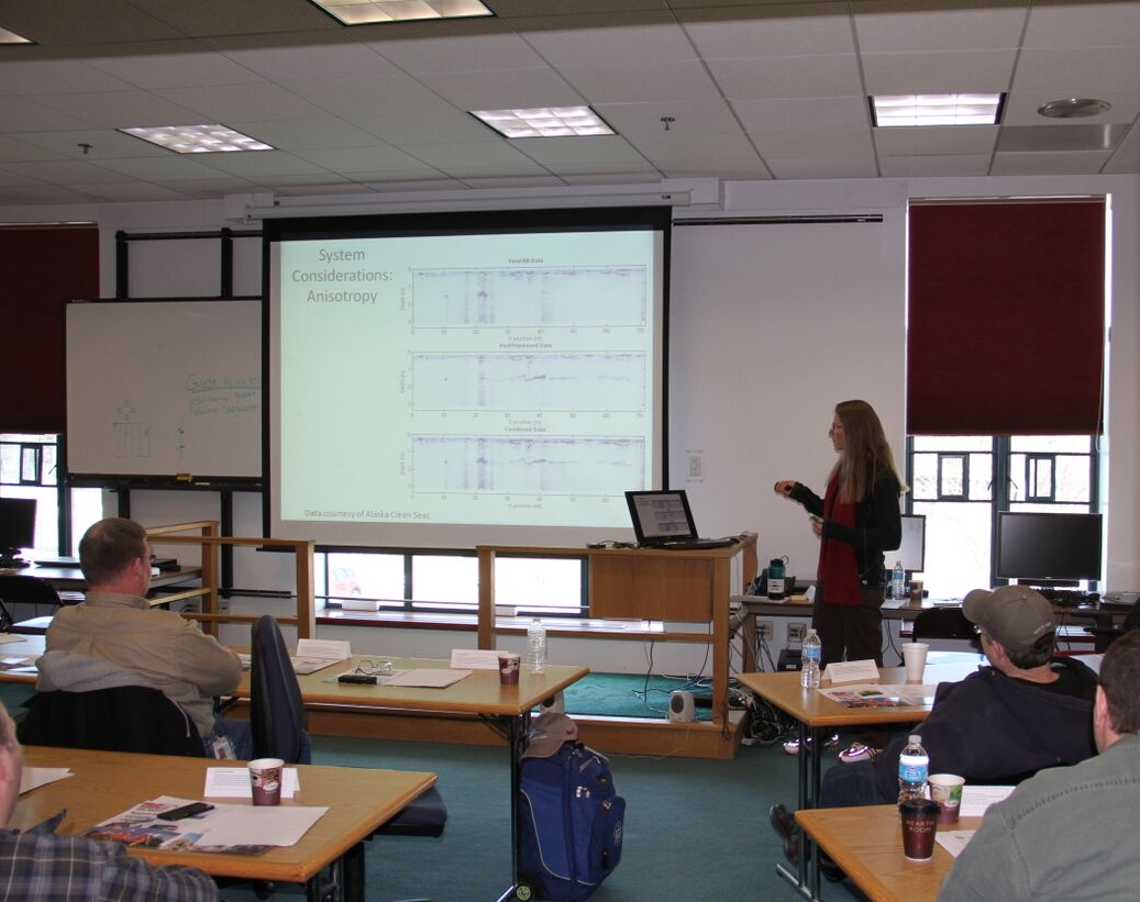 Dr. Babcock speaking about ground-penetrating radar