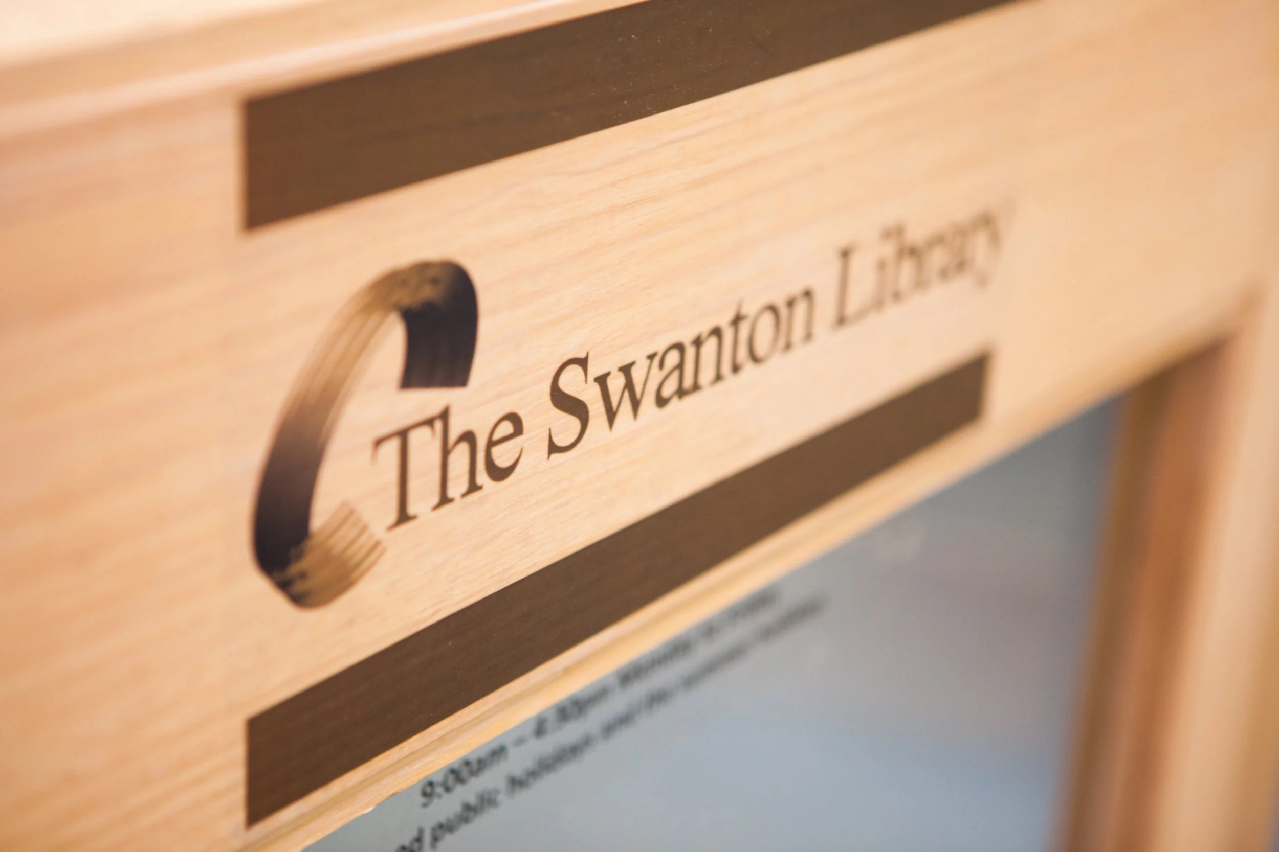 swanton library sign