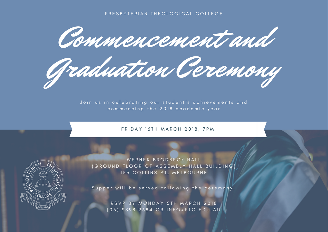 2018 graduation ceremony invitation
