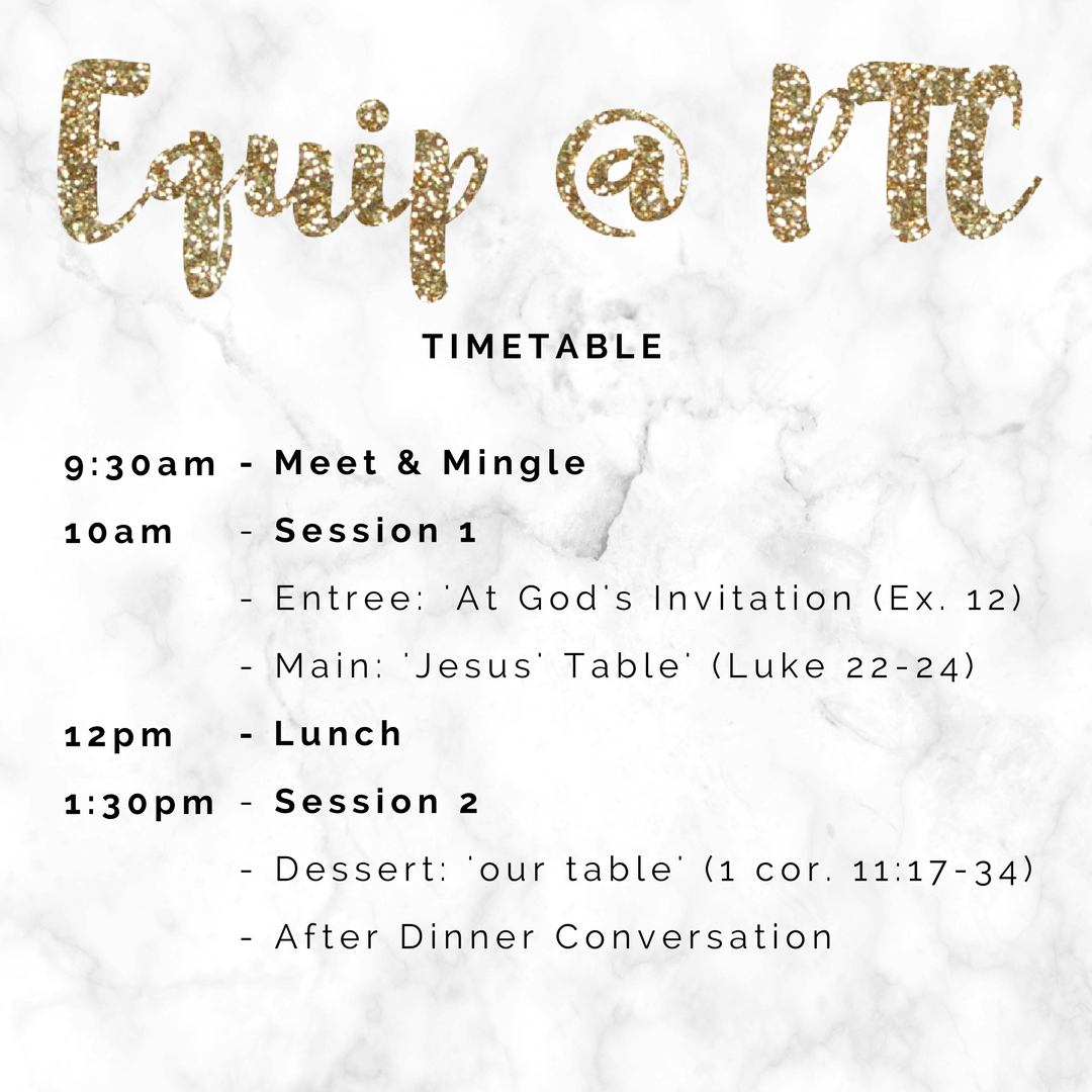 equip @ ptc timetable