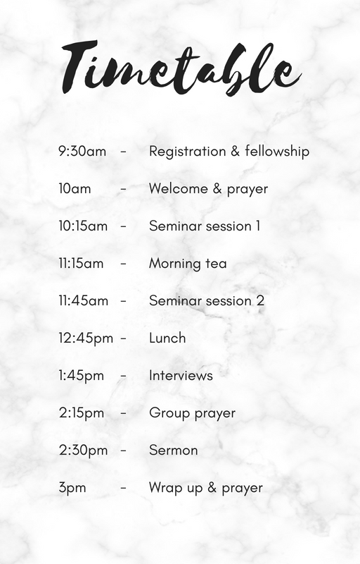 womens training conference timetable schedule