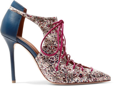 MONTANA CUTOUT LEATHER AND ELAPHE PUMPS