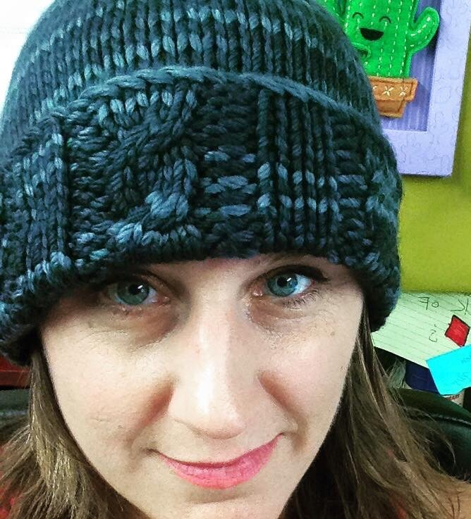 Chunky Cabled Hat - Blueberry.jpeg