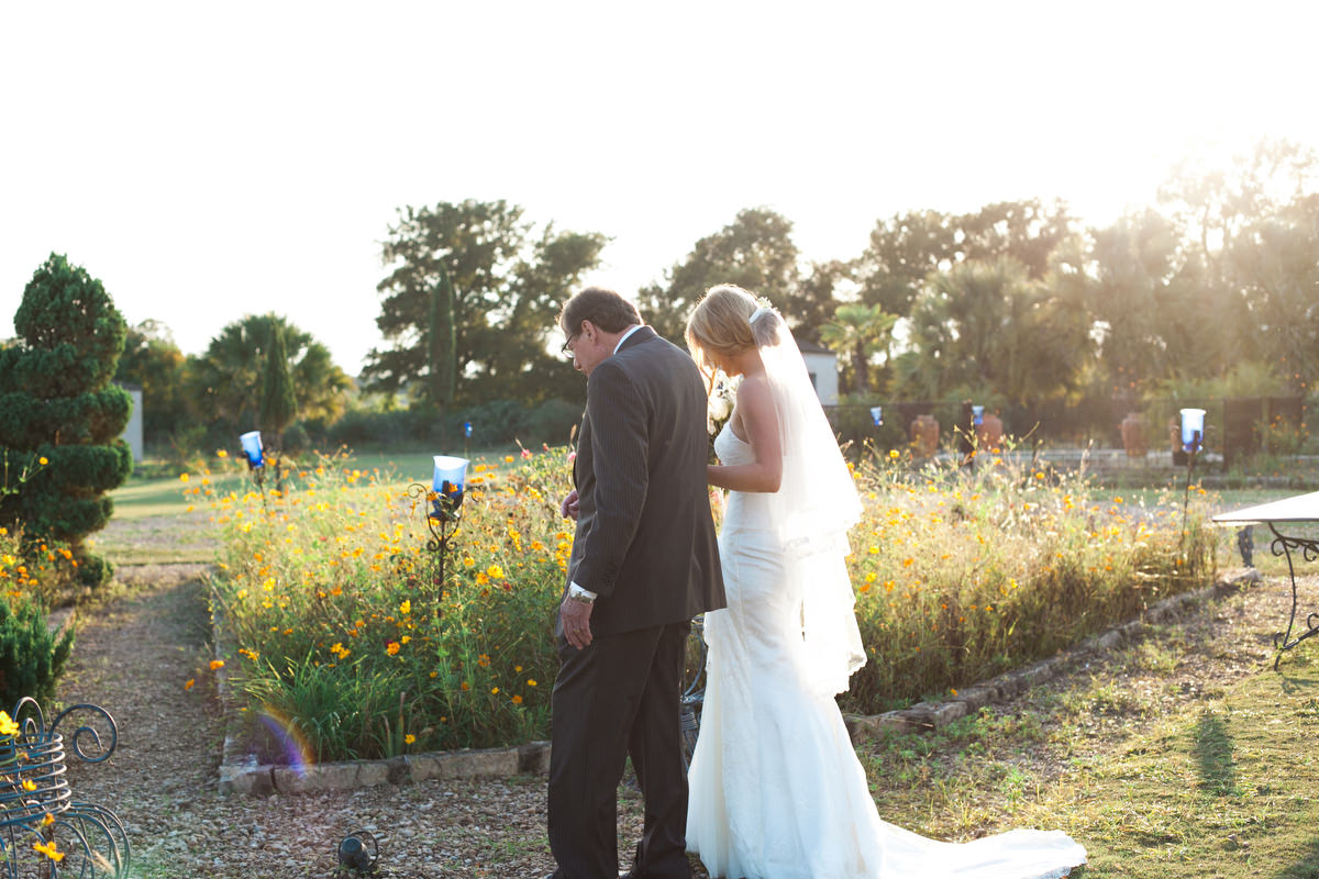 I always love the moment when dad walks his daughter down the aisle.
