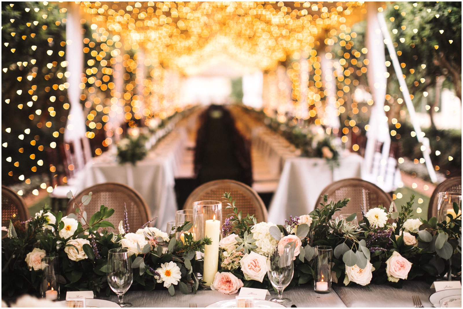  Floral decor on chairs 