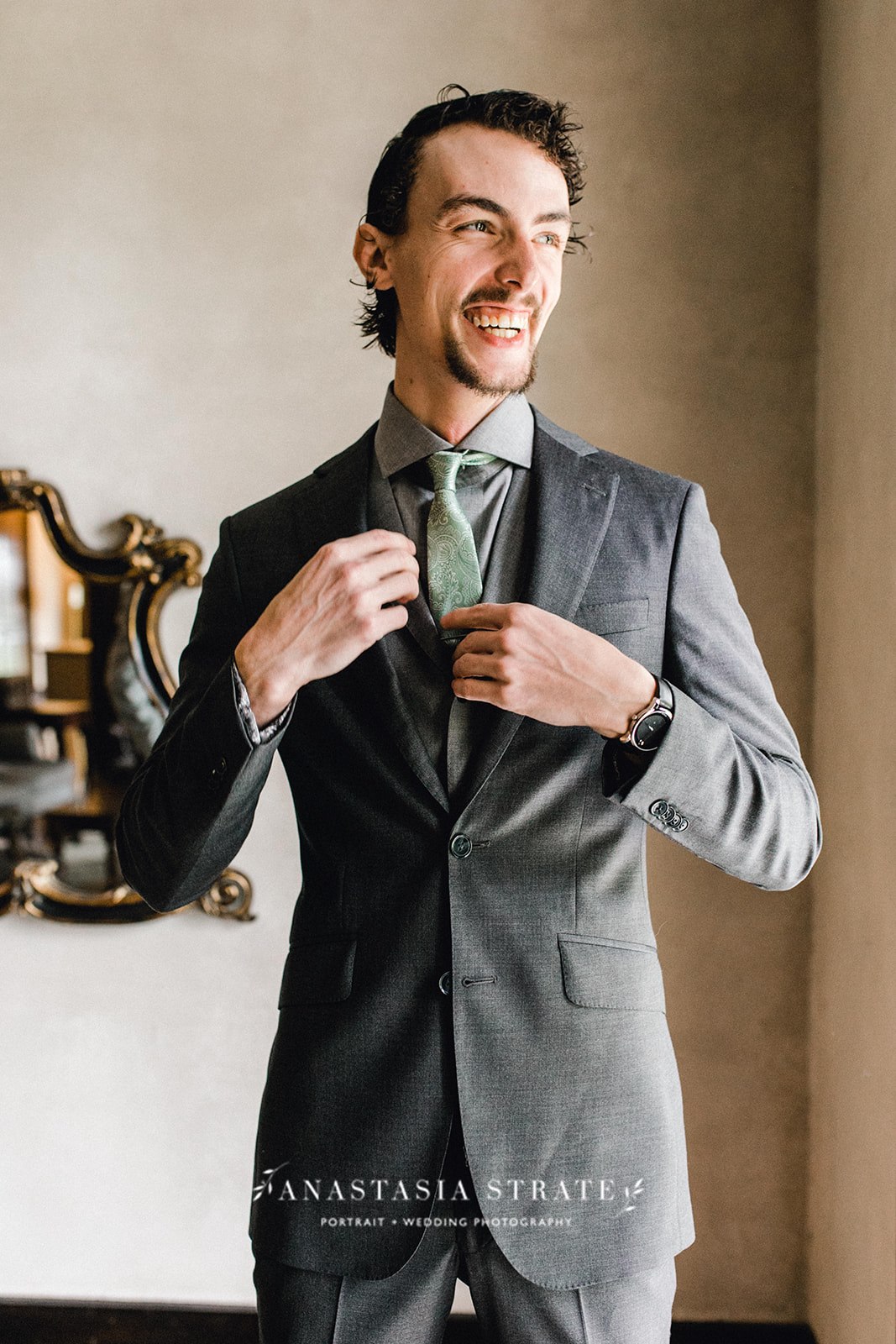  groom getting ready for his Austin wedding 