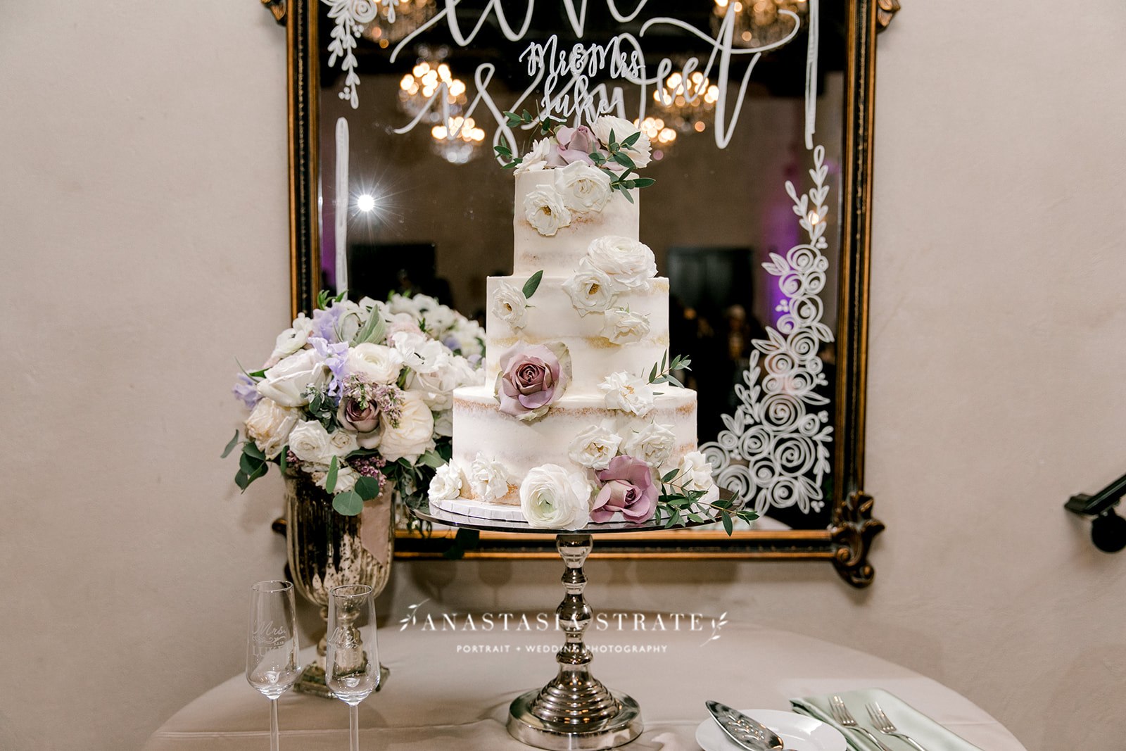 gorgeous white wedding cake