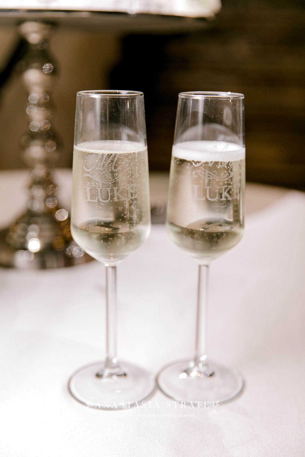 champagne glasses for the wedding