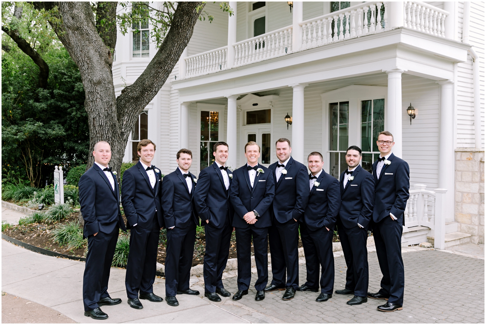  Groomsmen with the groom before the wedding 