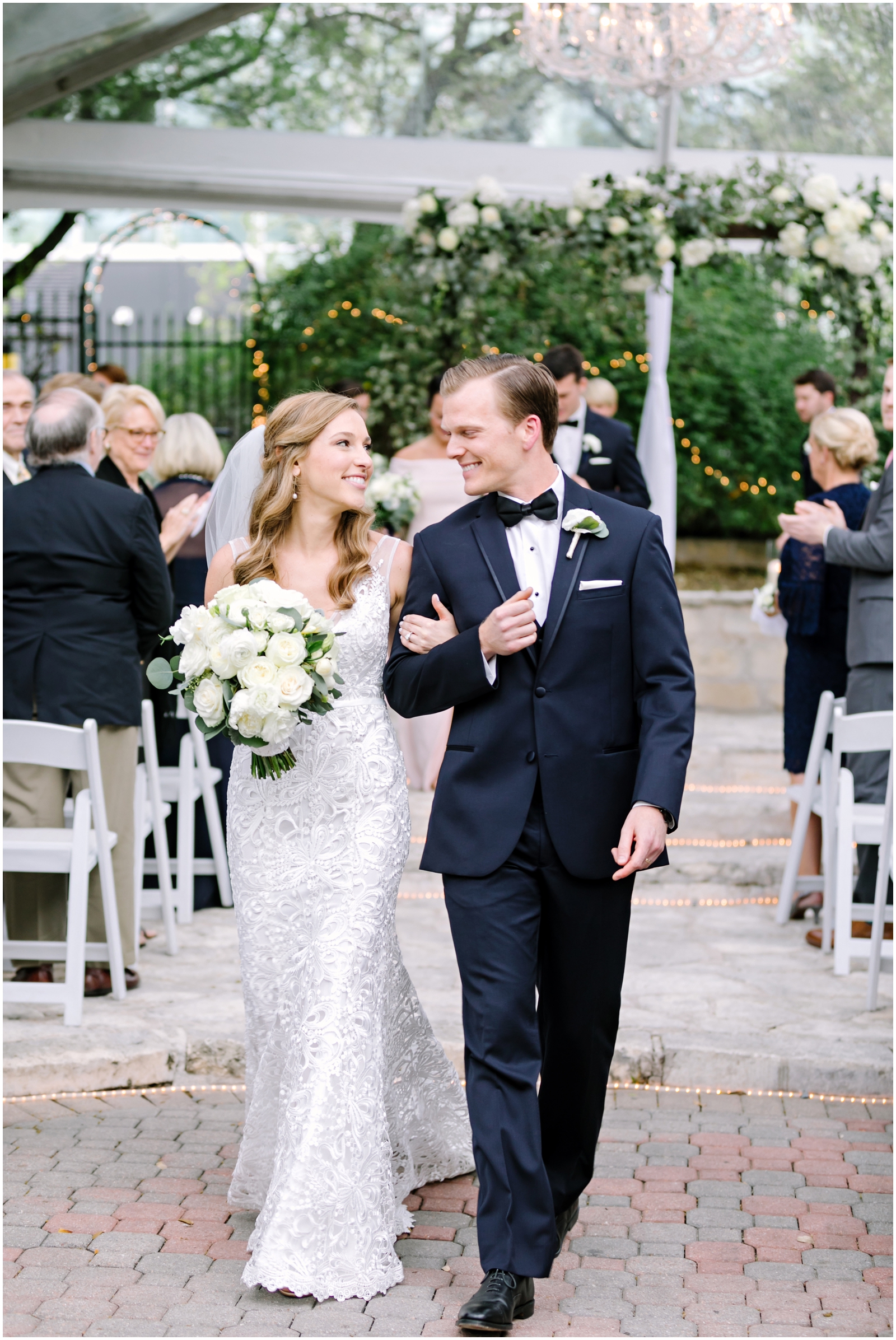  Bride and groom at their Texas wedding ceremony 