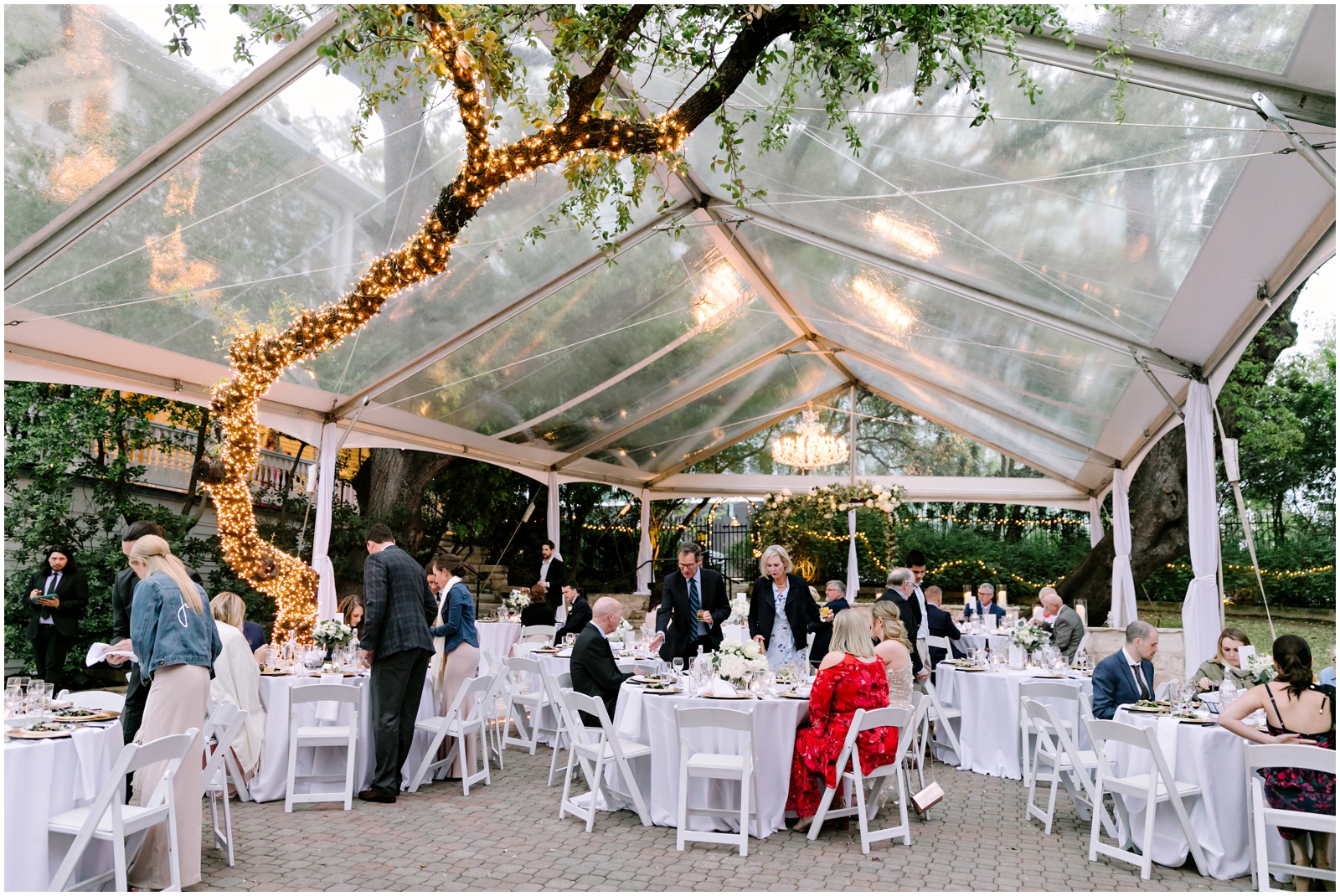  Tented garden wedding reception 