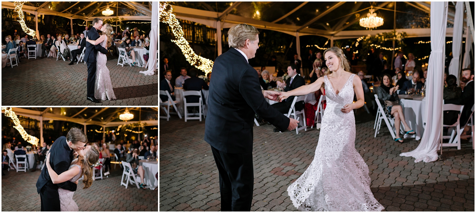 Bride and groom first dance