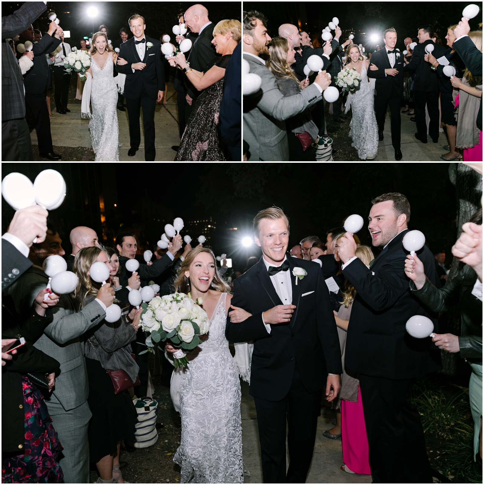 Grand exit for the bride and groom