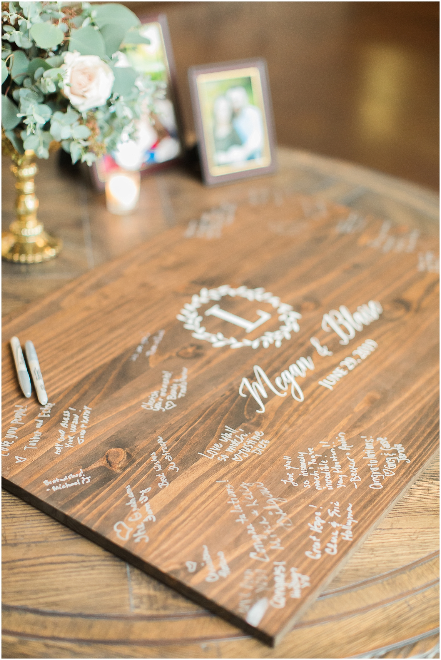  Wooden Guest book  