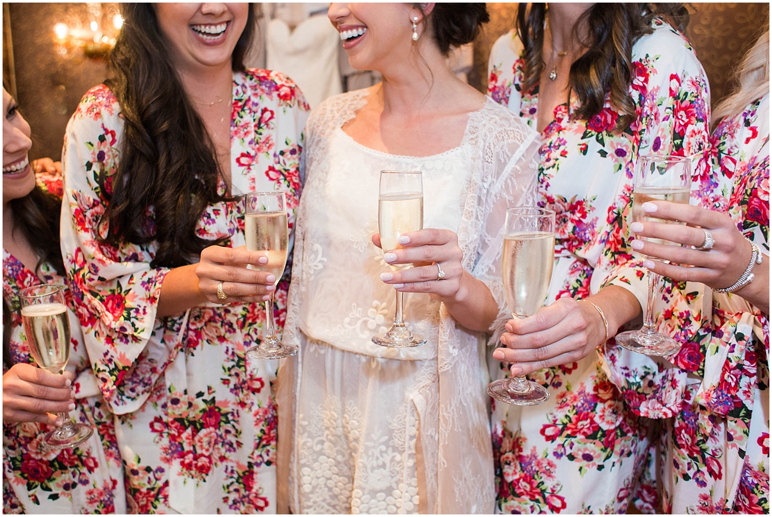 the bride and bridesmaids before the wedding