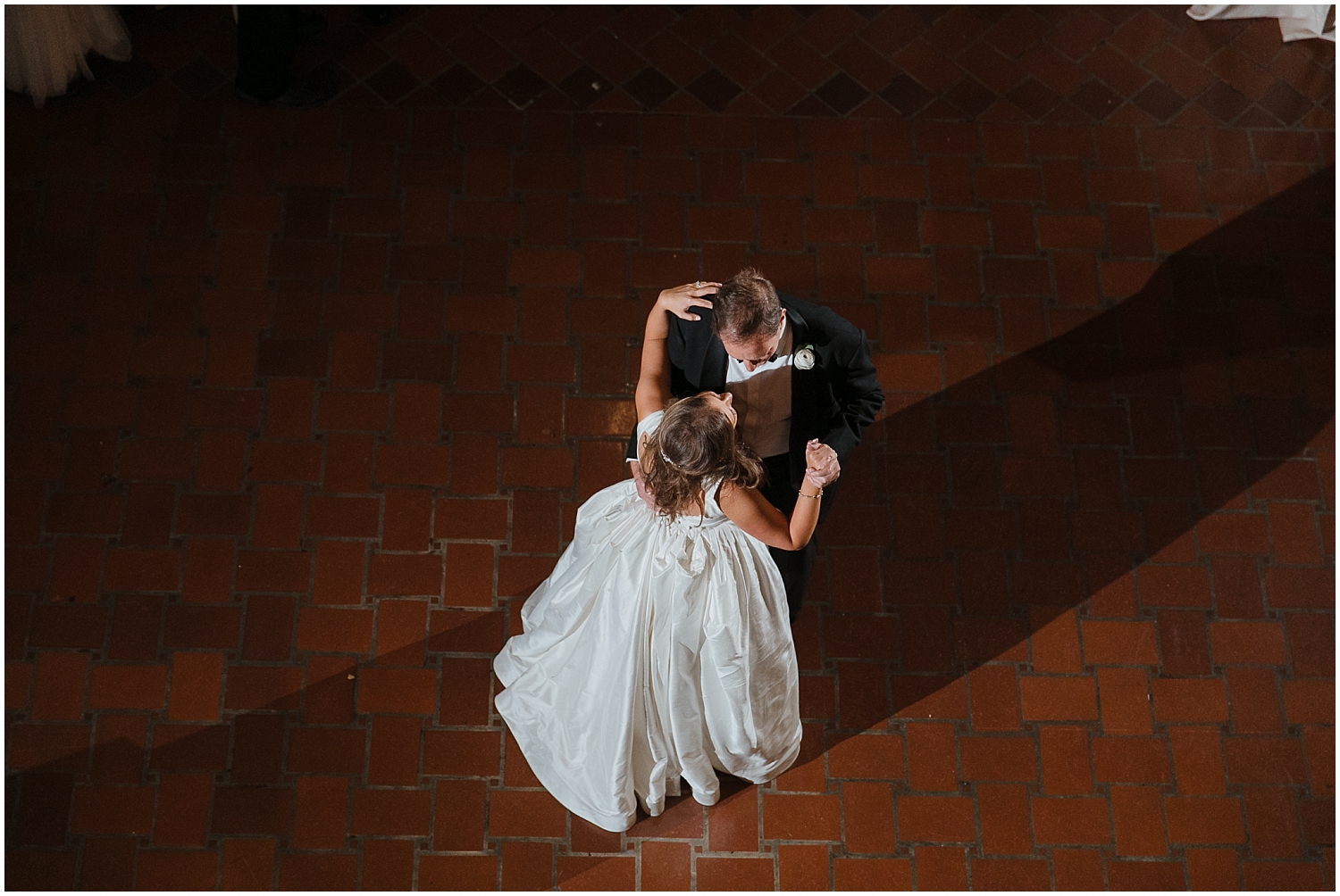  bride and groom have their first dance 