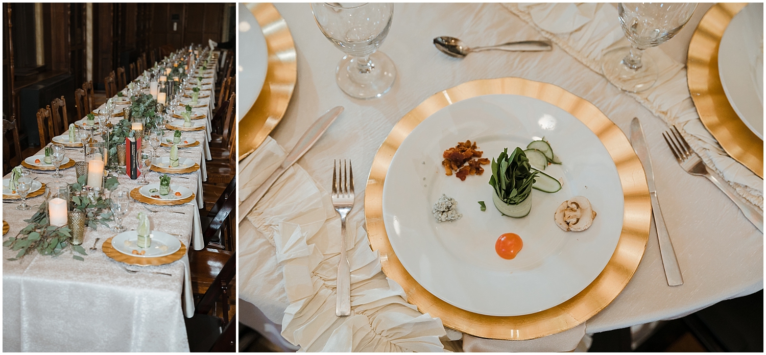 wedding reception tablescape